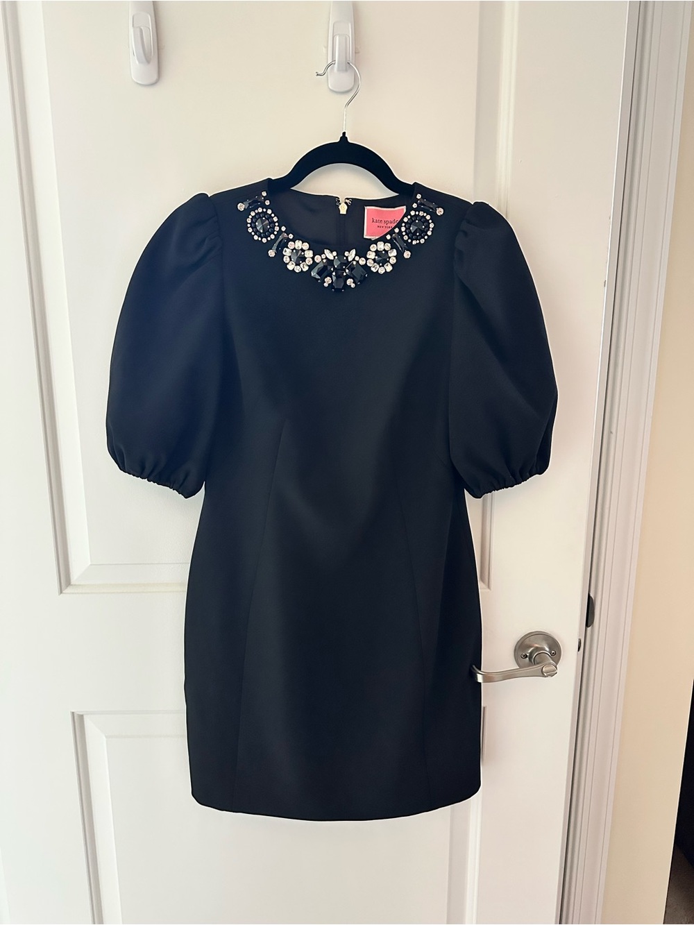 Kate Spade New York embellished double crepe minidress